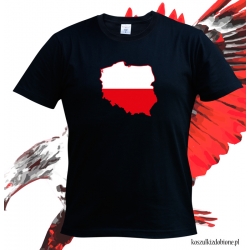 Koszulka t-shirt Polska kontur