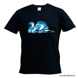 Koszulka z nadrukiem łabędź