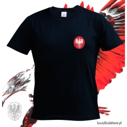 t-shirt z orłem nadruk grafika